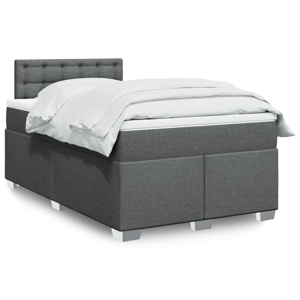 Boxspringbett Mit Matratze Stoff Dunkelgrau