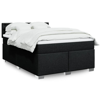Boxspringbett Mit Matratze Stoff Schwarz