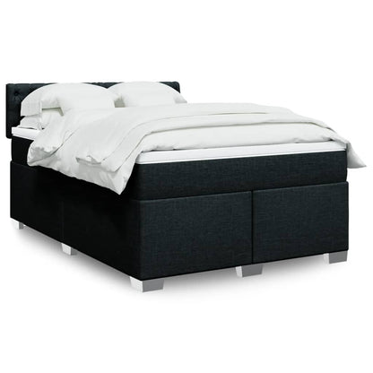 Boxspringbett Mit Matratze Stoff Schwarz
