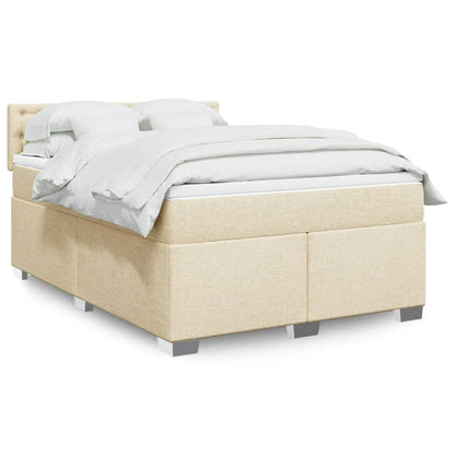 Boxspringbett Mit Matratze Stoff Creme
