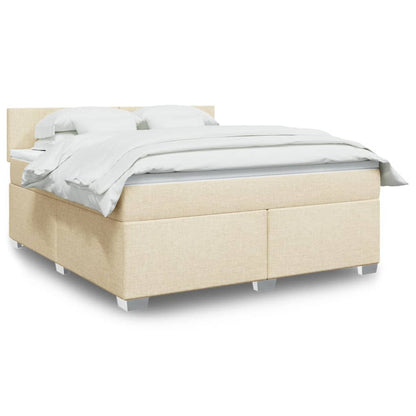 Boxspringbett Mit Matratze Stoff Creme