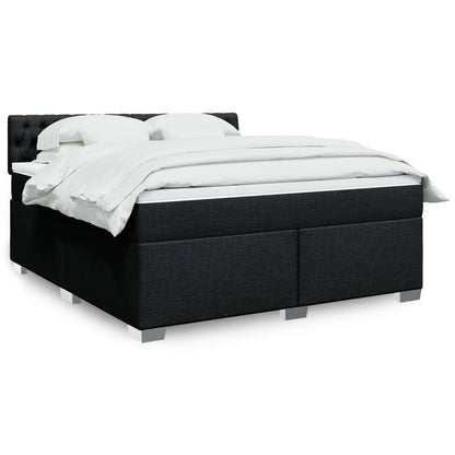 Boxspringbett Mit Matratze Stoff Schwarz