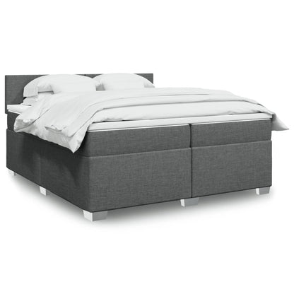 Boxspringbett Mit Matratze Stoff Dunkelgrau