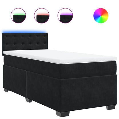 Boxspringbett Mit Matratze Samt Schwarz