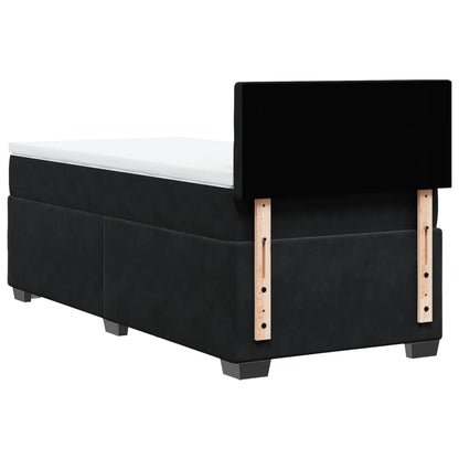 Boxspringbett Mit Matratze Samt Schwarz