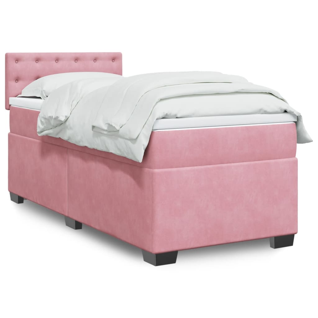 Boxspringbett Mit Matratze Samt Rosa