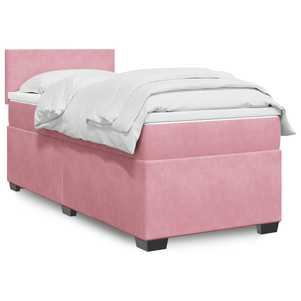 Boxspringbett Mit Matratze Samt Rosa