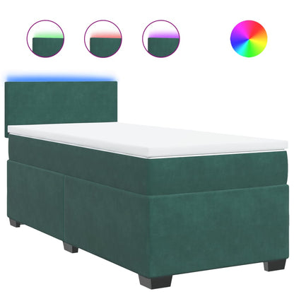 Boxspringbett Mit Matratze Samt Dunkelgrün