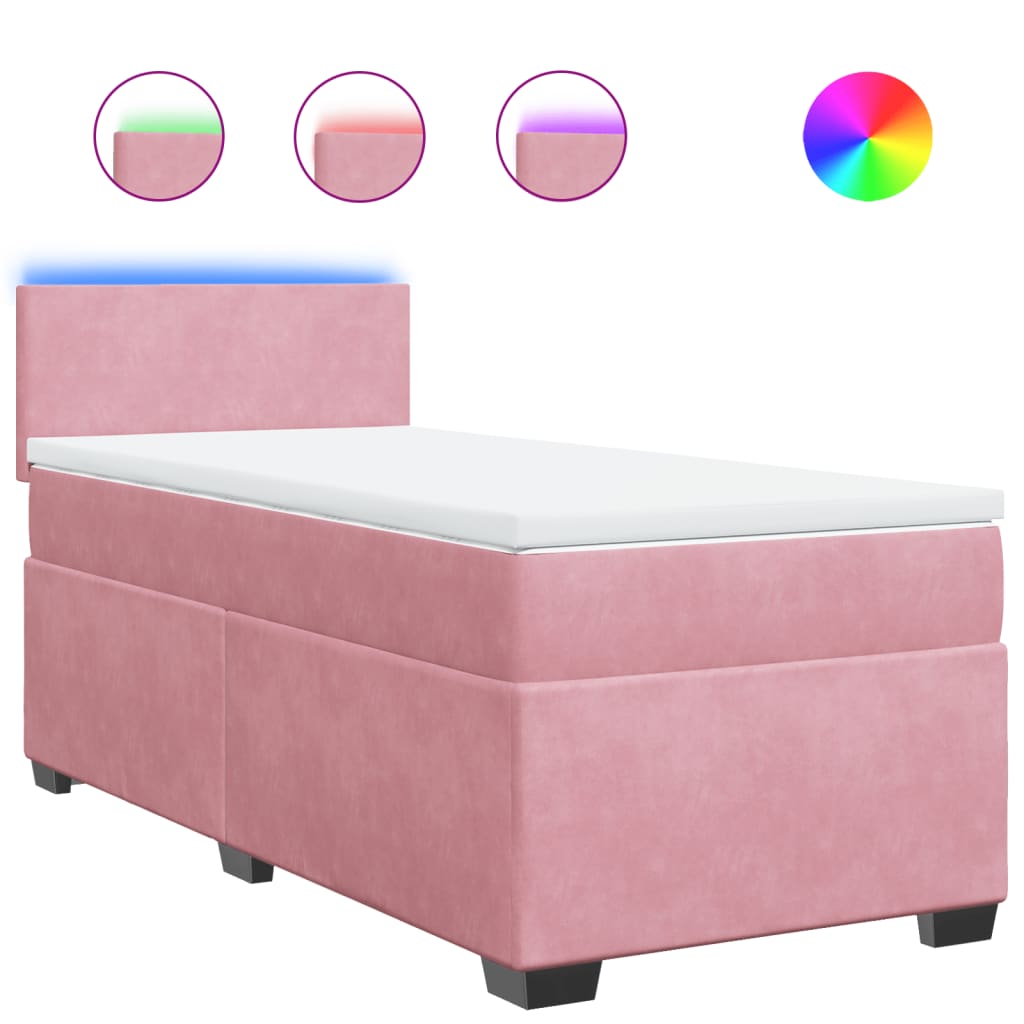 Boxspringbett Mit Matratze Samt Rosa