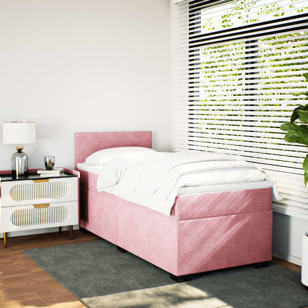Boxspringbett Mit Matratze Samt Rosa