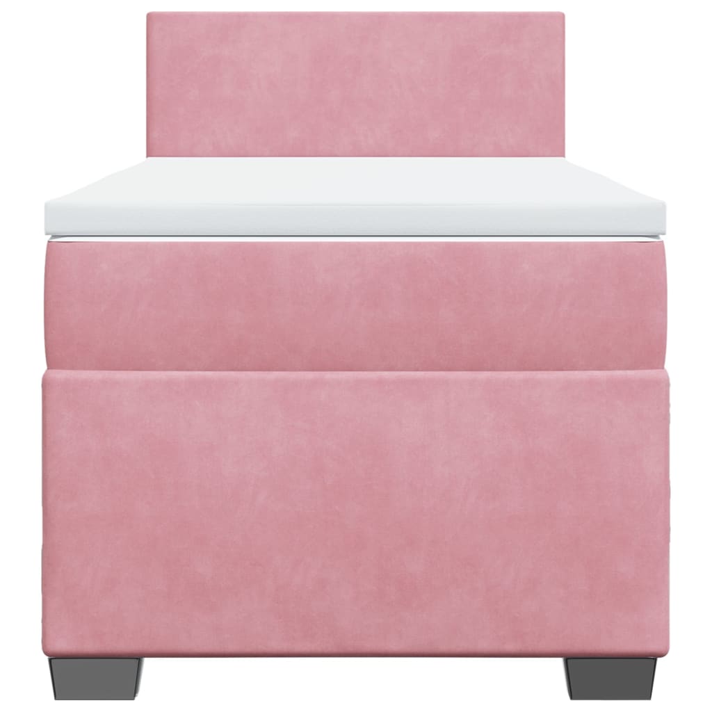 Boxspringbett Mit Matratze Samt Rosa