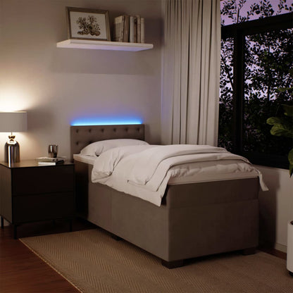 Boxspringbett Mit Matratze Samt Hellgrau