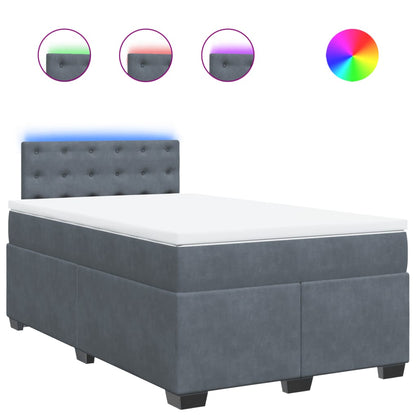 Boxspringbett Mit Matratze Samt Dunkelgrau