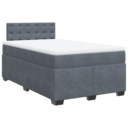 Boxspringbett Mit Matratze Samt Dunkelgrau
