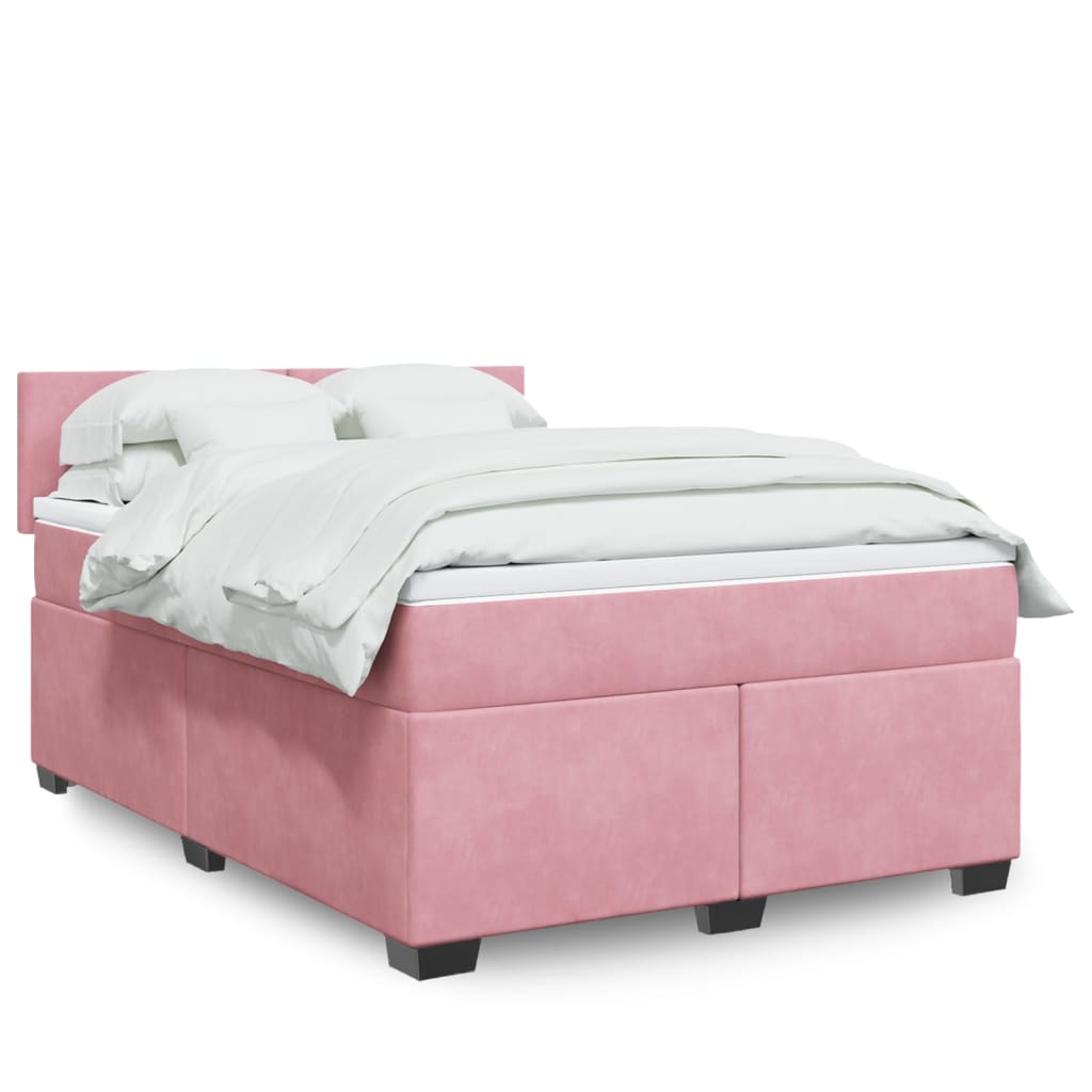 Boxspringbett Mit Matratze Samt Rosa