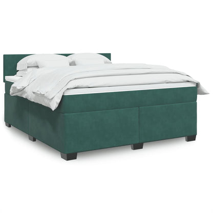 Boxspringbett Mit Matratze Samt Dunkelgrün