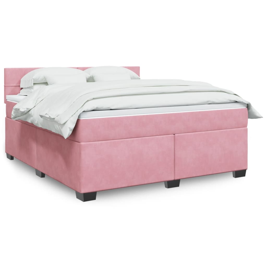 Boxspringbett Mit Matratze Samt Rosa