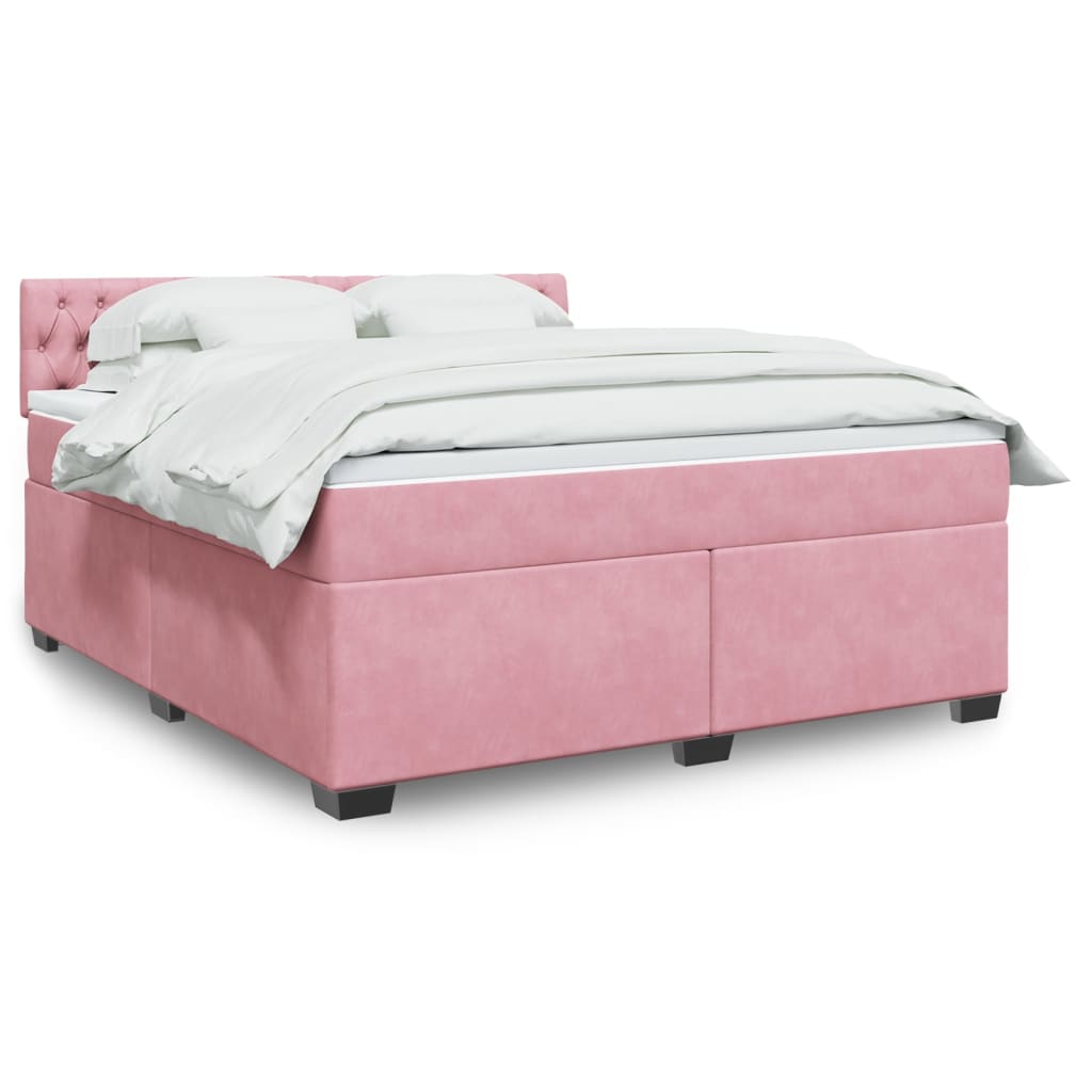 Boxspringbett Mit Matratze Samt Rosa