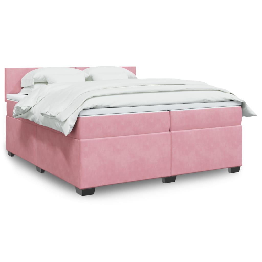 Boxspringbett Mit Matratze Samt Rosa