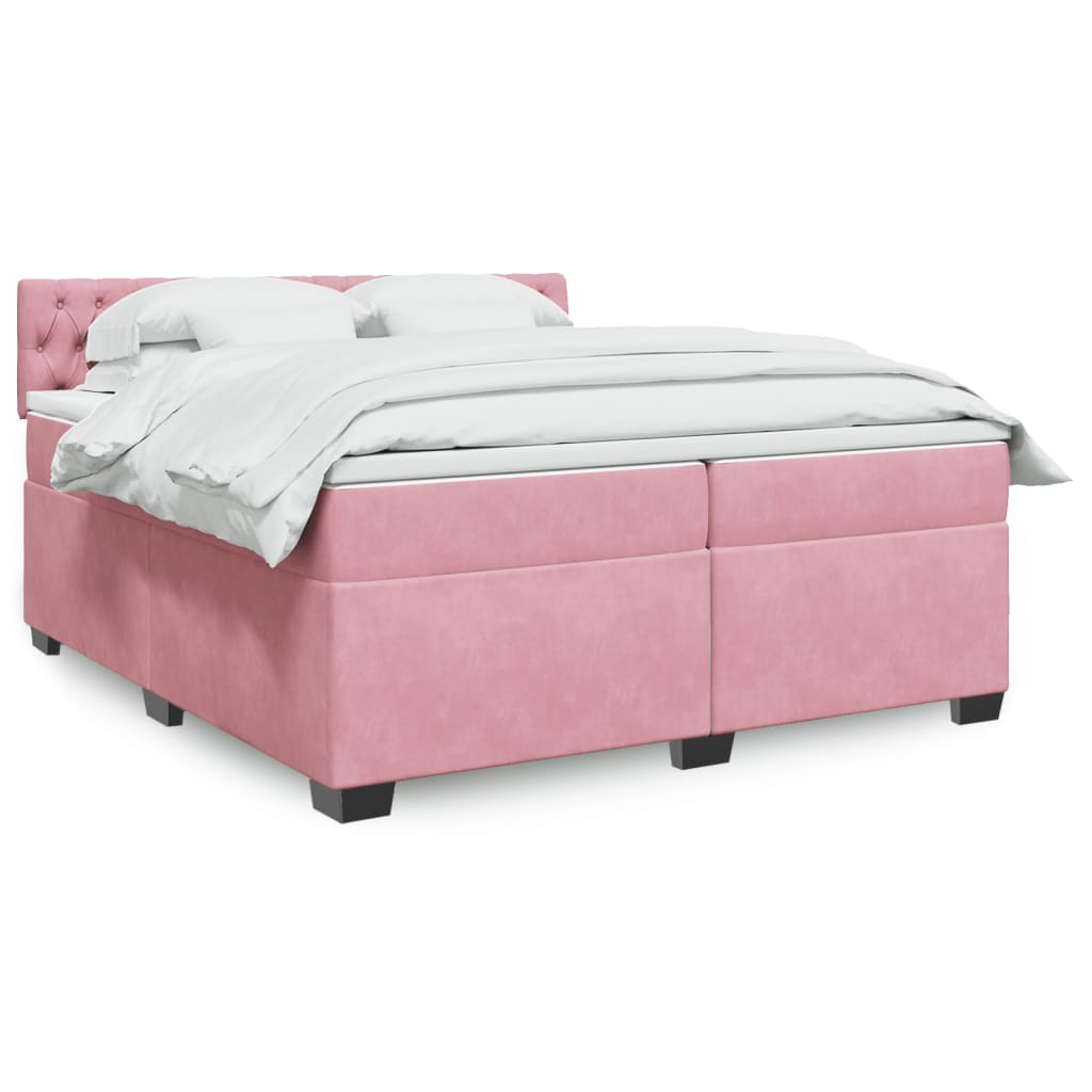 Boxspringbett Mit Matratze Samt Rosa