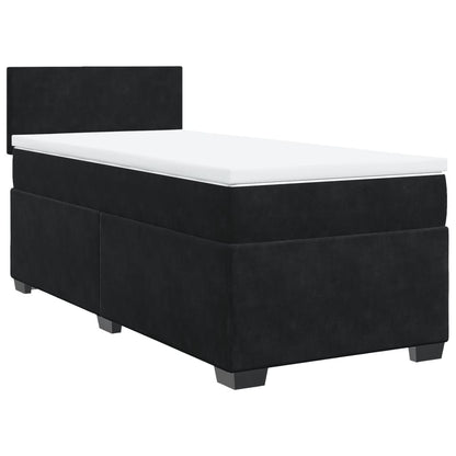 Boxspringbett Mit Matratze Schwarz Samt