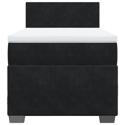 Boxspringbett Mit Matratze Schwarz Samt