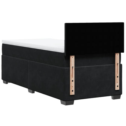 Boxspringbett Mit Matratze Schwarz Samt