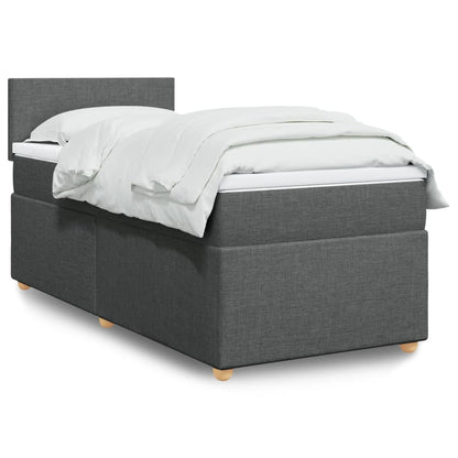 Boxspringbett Mit Matratze Stoff Dunkelgrau