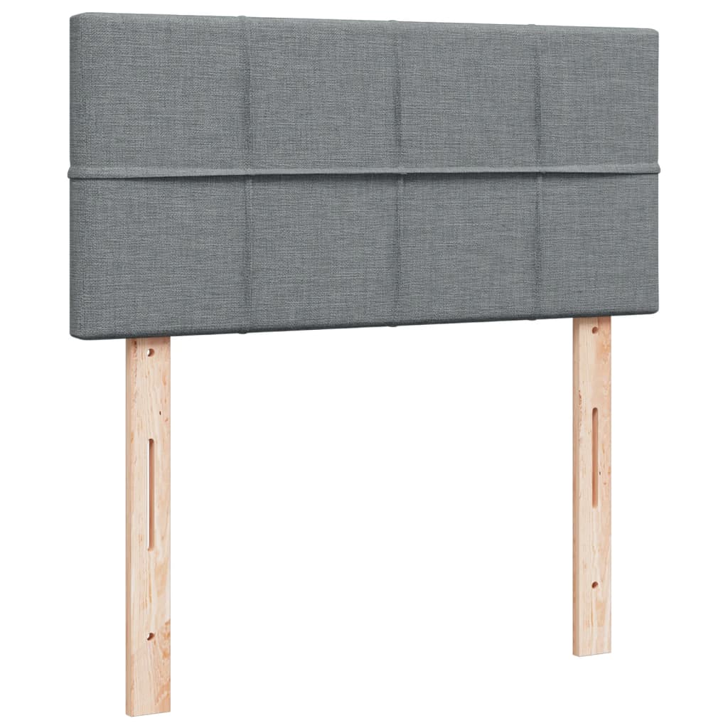Boxspringbett Mit Matratze Stoff Hellgrau