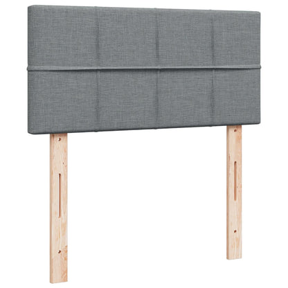 Boxspringbett Mit Matratze Stoff Hellgrau