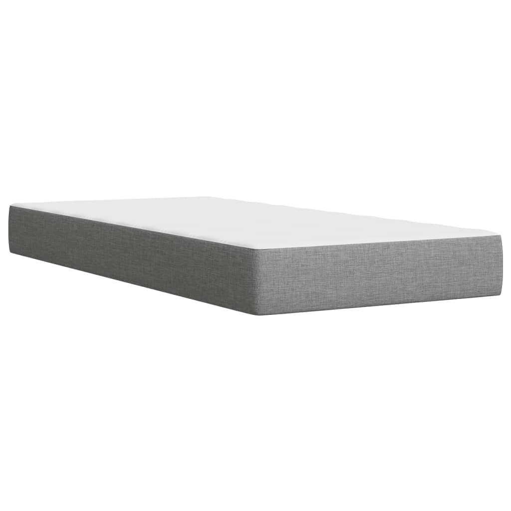 Boxspringbett Mit Matratze Stoff Hellgrau