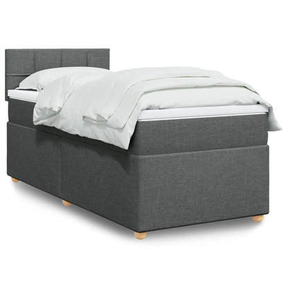 Boxspringbett Mit Matratze Stoff Dunkelgrau