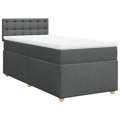 Boxspringbett Mit Matratze Stoff Dunkelgrau