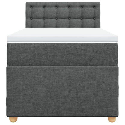 Boxspringbett Mit Matratze Stoff Dunkelgrau