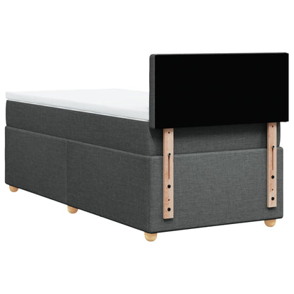 Boxspringbett Mit Matratze Stoff Dunkelgrau