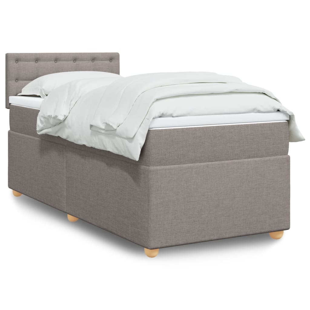 Boxspringbett Mit Matratze Stoff Taupe