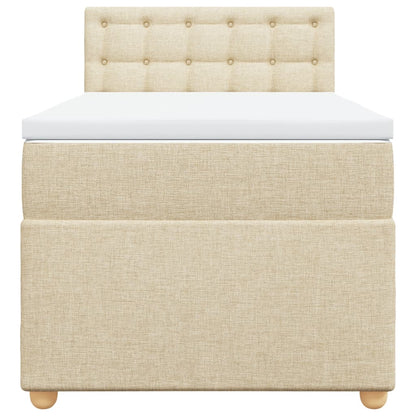 Boxspringbett Mit Matratze Stoff Creme