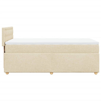 Boxspringbett Mit Matratze Stoff Creme