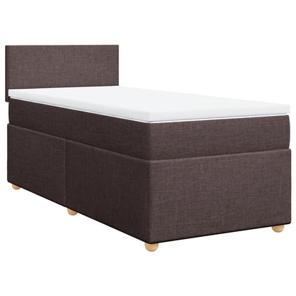 Boxspringbett Mit Matratze Stoff Dunkelbraun