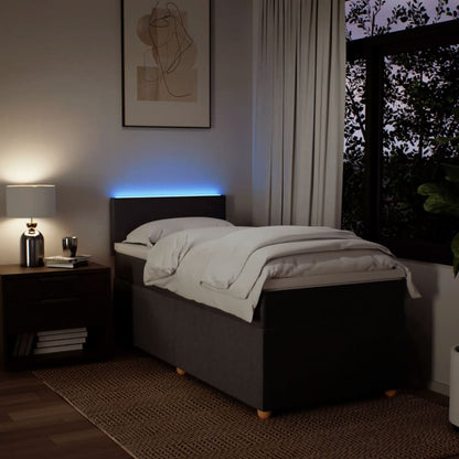 Boxspringbett Mit Matratze Stoff Dunkelbraun