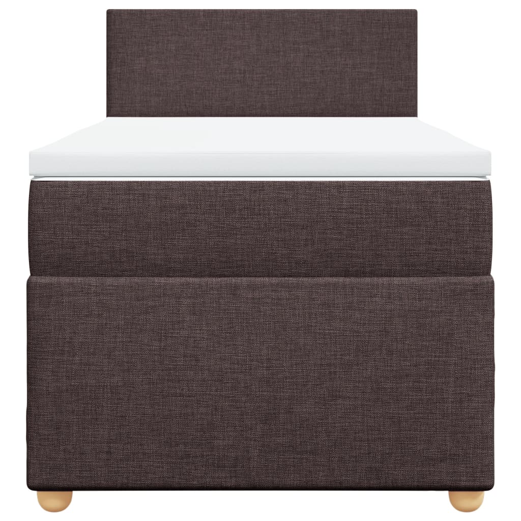 Boxspringbett Mit Matratze Stoff Dunkelbraun
