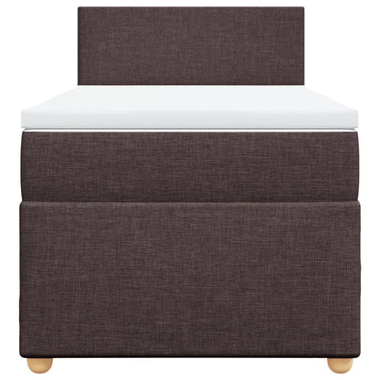 Boxspringbett Mit Matratze Stoff Dunkelbraun