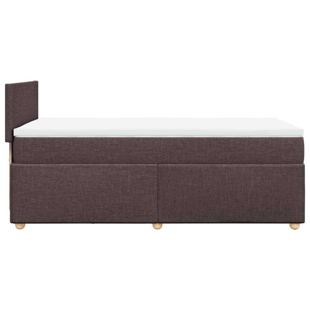 Boxspringbett Mit Matratze Stoff Dunkelbraun