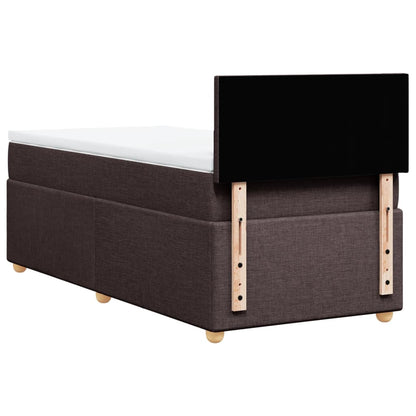 Boxspringbett Mit Matratze Stoff Dunkelbraun