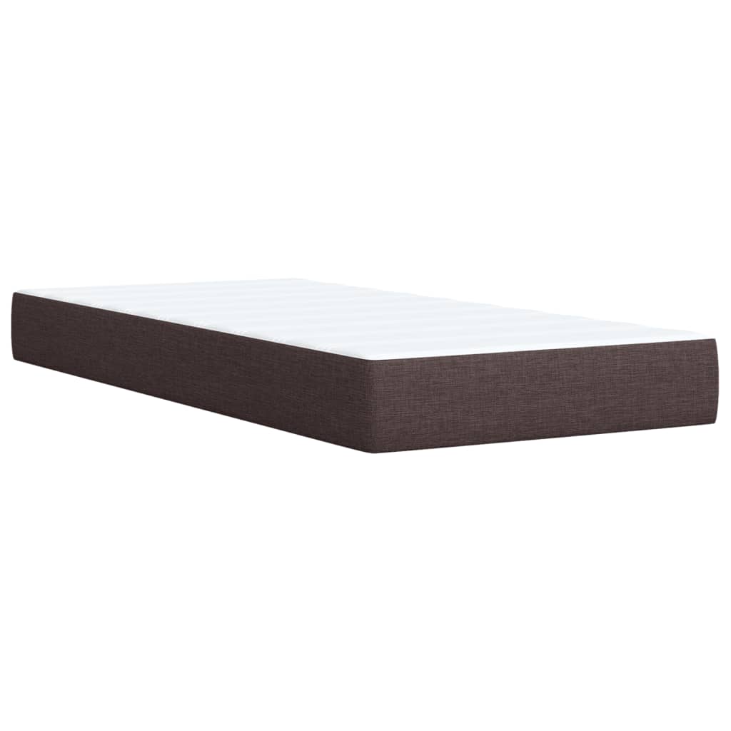 Boxspringbett Mit Matratze Stoff Dunkelbraun