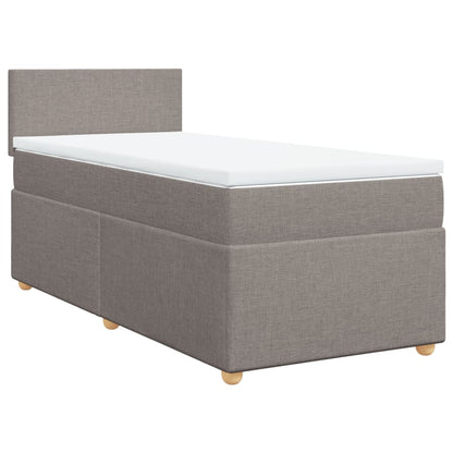 Boxspringbett Mit Matratze Stoff Taupe