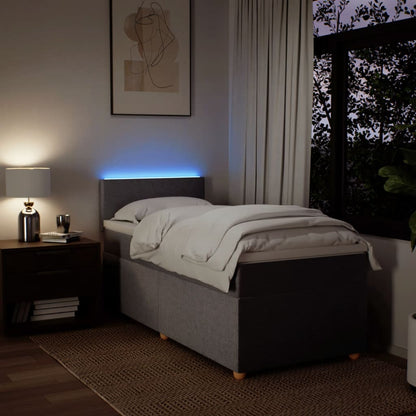 Boxspringbett Mit Matratze Stoff Taupe
