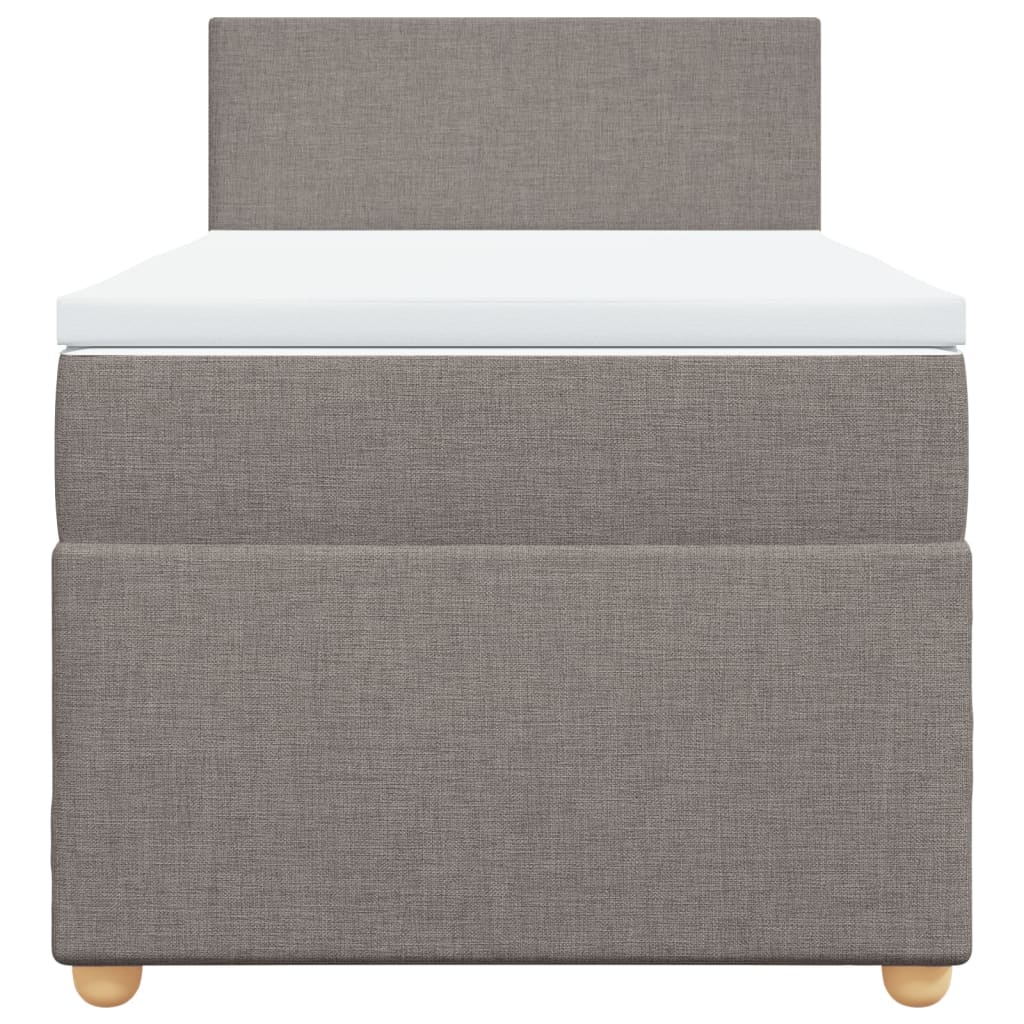 Boxspringbett Mit Matratze Stoff Taupe