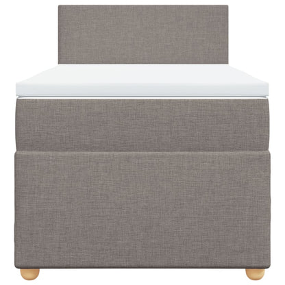 Boxspringbett Mit Matratze Stoff Taupe