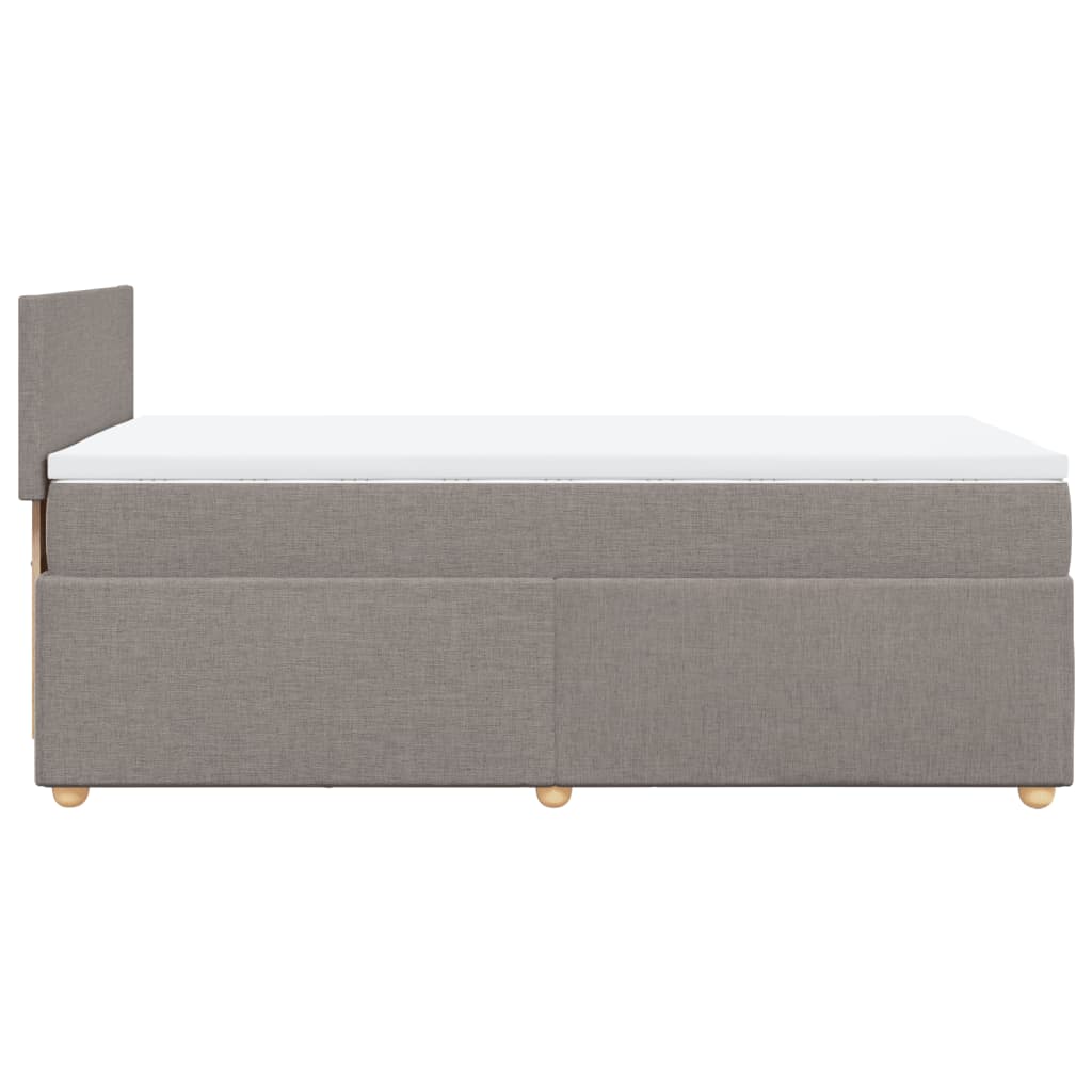 Boxspringbett Mit Matratze Stoff Taupe